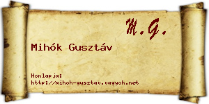 Mihók Gusztáv névjegykártya