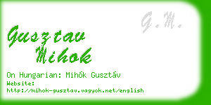gusztav mihok business card